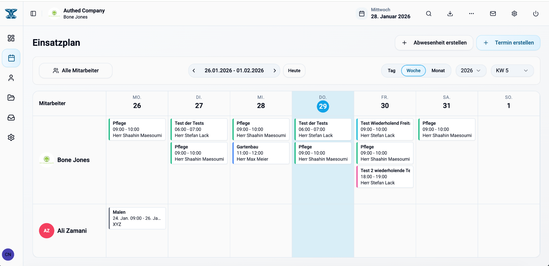 Terminkalender Dashboard